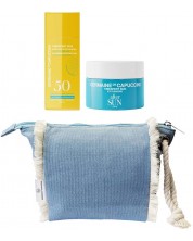 Germaine de Capuccini Set Feel Sun - Fluid SPF50 i losion za lice, 2 х 50 ml + Plava torbica